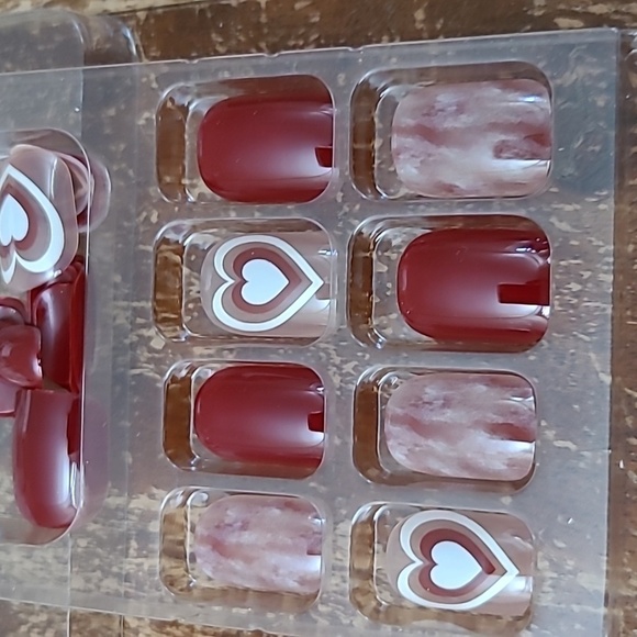 2/$16 Red Hearts Press On Nails - Picture 10 of 10